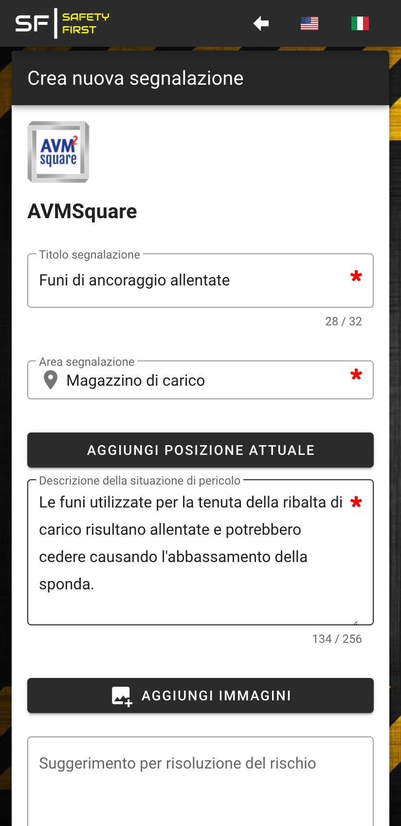 Nuova segnalazione
